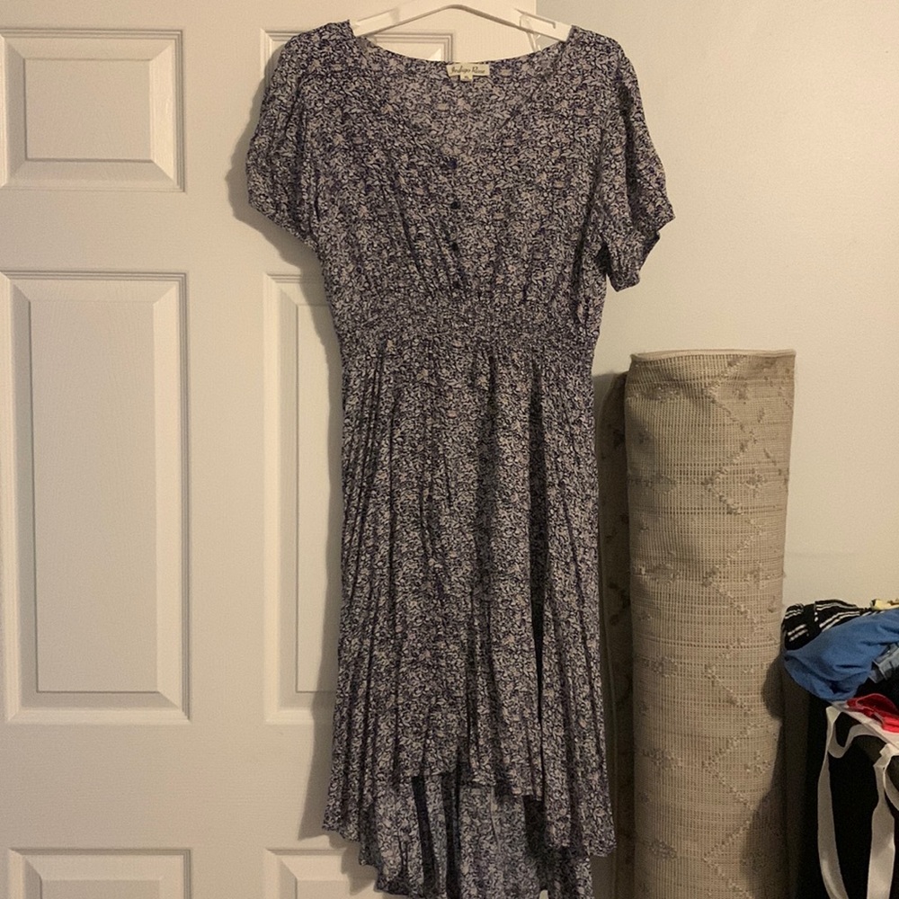 NWOT short sleeve high low floral dress